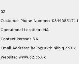02 Phone Number Customer Service