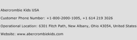 Abercrombie Kids USA Phone Number Customer Service
