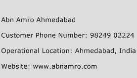 Abn Amro Ahmedabad Phone Number Customer Service