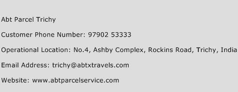 Abt Parcel Trichy Phone Number Customer Service
