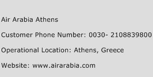Air Arabia Athens Phone Number Customer Service