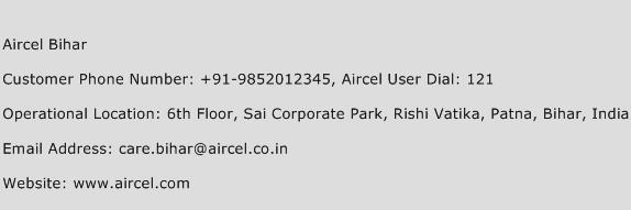 Aircel Bihar Phone Number Customer Service