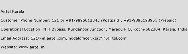 Airtel Kerala Phone Number Customer Service