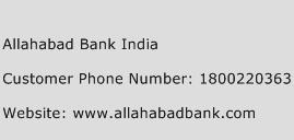 Allahabad Bank India Phone Number Customer Service
