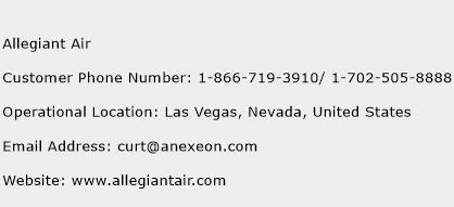 Allegiant Air Phone Number Customer Service