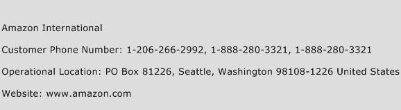 Amazon International Phone Number Customer Service