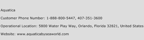 Aquatica Phone Number Customer Service