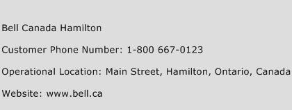 Bell Canada Hamilton Phone Number Customer Service
