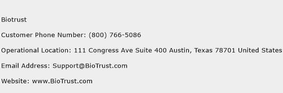 Biotrust Phone Number Customer Service