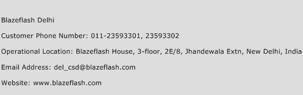 Blazeflash Delhi Phone Number Customer Service
