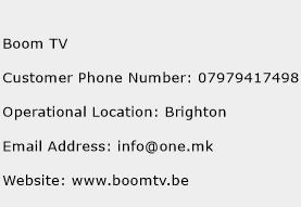 Boom TV Phone Number Customer Service