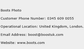 Boots Photo Phone Number Customer Service