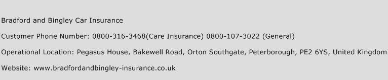 Bradford and Bingley Car Insurance Phone Number Customer Service