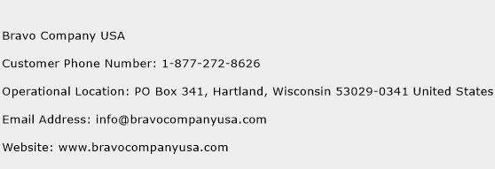 Bravo Company USA Phone Number Customer Service