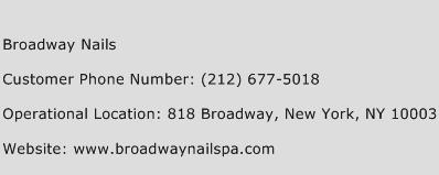 Broadway Nails Phone Number Customer Service