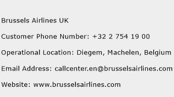 Brussels Airlines UK Phone Number Customer Service