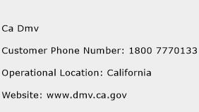 CA DMV Phone Number Customer Service