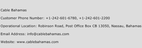 Cable Bahamas Phone Number Customer Service