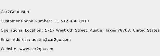 Car2Go Austin Phone Number Customer Service