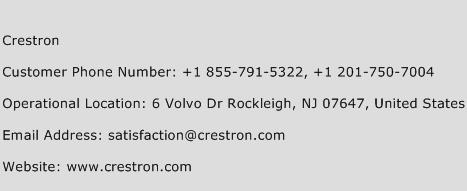 Crestron Phone Number Customer Service