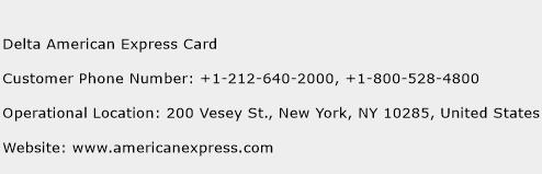 Delta American Express Card Phone Number Customer Service