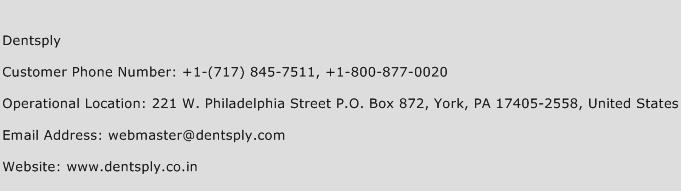 Dentsply Phone Number Customer Service