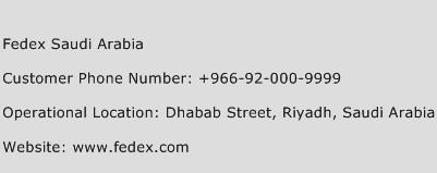 Fedex Saudi Arabia Phone Number Customer Service