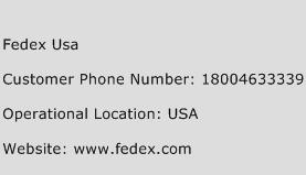 Fedex USA Phone Number Customer Service