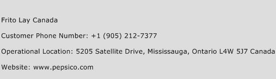 Frito Lay Canada Phone Number Customer Service