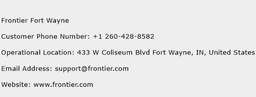 Frontier Fort Wayne Phone Number Customer Service