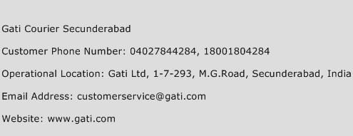 Gati Courier Secunderabad Phone Number Customer Service