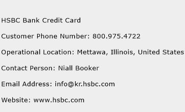 HSBC Bank Credit Card Phone Number Customer Service