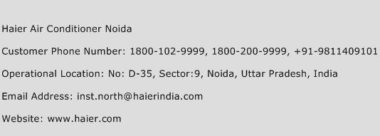 Haier Air Conditioner Noida Phone Number Customer Service