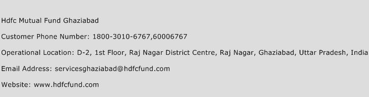 Hdfc Mutual Fund Ghaziabad Phone Number Customer Service