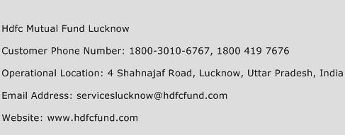 Hdfc Mutual Fund Lucknow Phone Number Customer Service