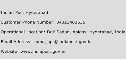 Indian Post Hyderabad Phone Number Customer Service