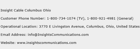 Insight Cable Columbus Ohio Phone Number Customer Service