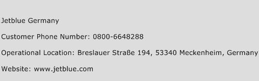 Jetblue Germany Phone Number Customer Service