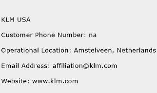 KLM USA Phone Number Customer Service