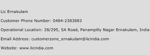 LIC Ernakulam Phone Number Customer Service
