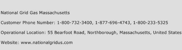 National Grid Gas Massachusetts Phone Number Customer Service