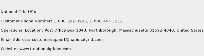 National Grid USA Phone Number Customer Service