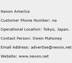 Nexon America Phone Number Customer Service