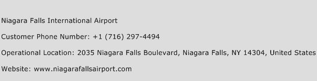 Niagara Falls International Airport Phone Number Customer Service