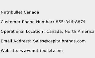 Nutribullet Canada Phone Number Customer Service