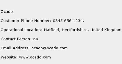 Ocado Phone Number Customer Service
