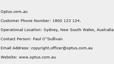 Optus.com.au Phone Number Customer Service