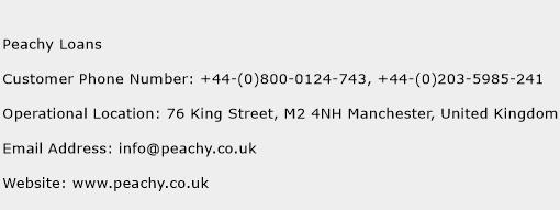 Peachy Loans Phone Number Customer Service