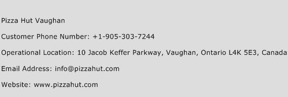 Pizza Hut Vaughan Phone Number Customer Service