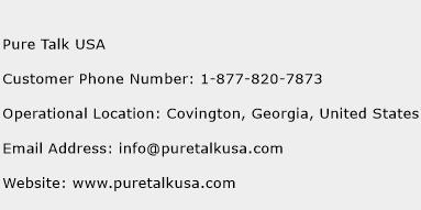 Pure Talk USA Phone Number Customer Service